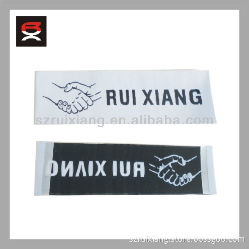 high density damask woven label, laser cut woven tapes